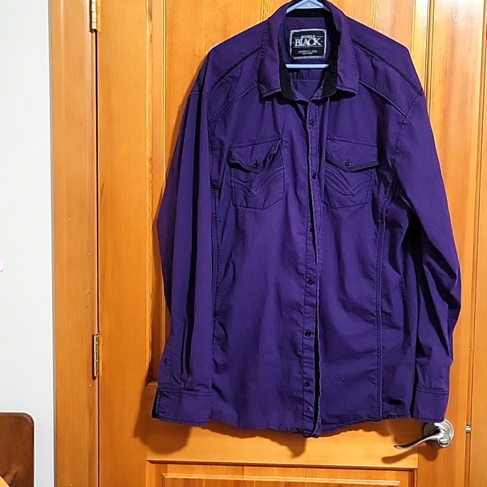 Men's Long Sleeve purple shirt 3XL